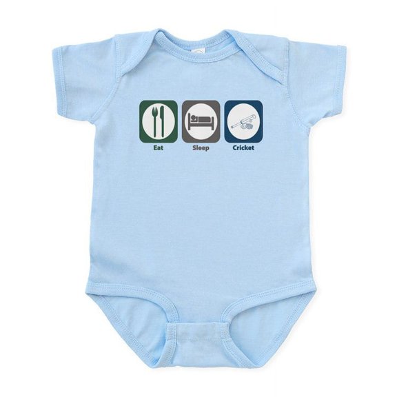 CafePress - Eat Sleep Cricket Infant Bodysuit - Baby Light Bodysuit, Size Newborn - 24 Months