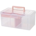 thumbnail image 1 of Clear Storage Box Storage Latch Bin Multipurpose Storage Container with Lid and Handle(4.8L), 1 of 6