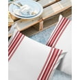 thumbnail image 3 of Outdoor Throw Pillow Cover Farm Red Stripes on White Waterproof Cushion Covers 2 Pack Modern Minimalist Lines Art Pillow Cases Home Decoration for Patio Garden Couch Sofa, 3 of 7