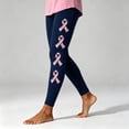 thumbnail image 5 of DeHolifer Women’s Yoga Leggings Breast Cancer Printed Straight Leg Full Length Pants, 5 of 6