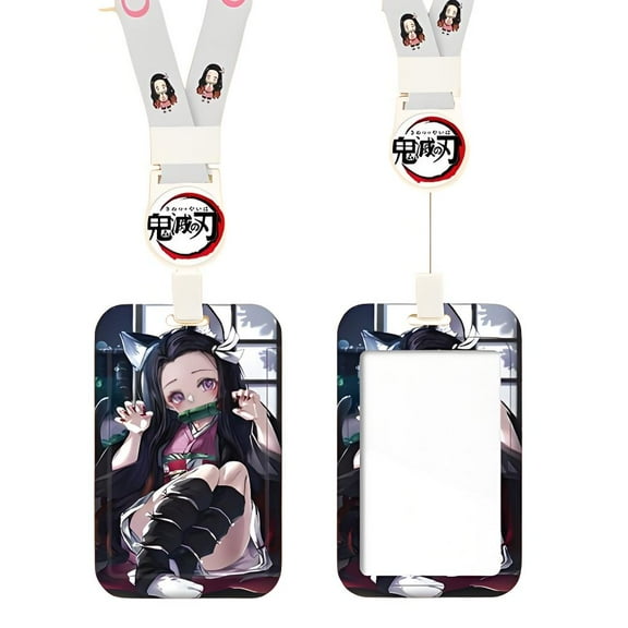 Demon Slayer Lanyards for Id Badge Holder with Retractable Badge Reel Clip, ID Card Holder with Breakaway Lanyard, Nurse Teacher Office Gifts