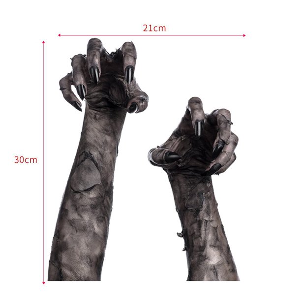 Pegatinas de pared de manos de fantasma de Halloween, papel tapiz autoadhesivo de PVC, calcomanías de pared, accesorios de decoración de atmósfera de terror para fiesta de Halloween