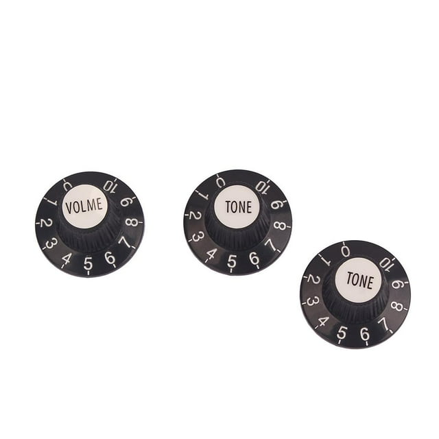 3 Piezas Perillas de Amplificador Yuyangstore Control de Tono 1V2T Color Negro