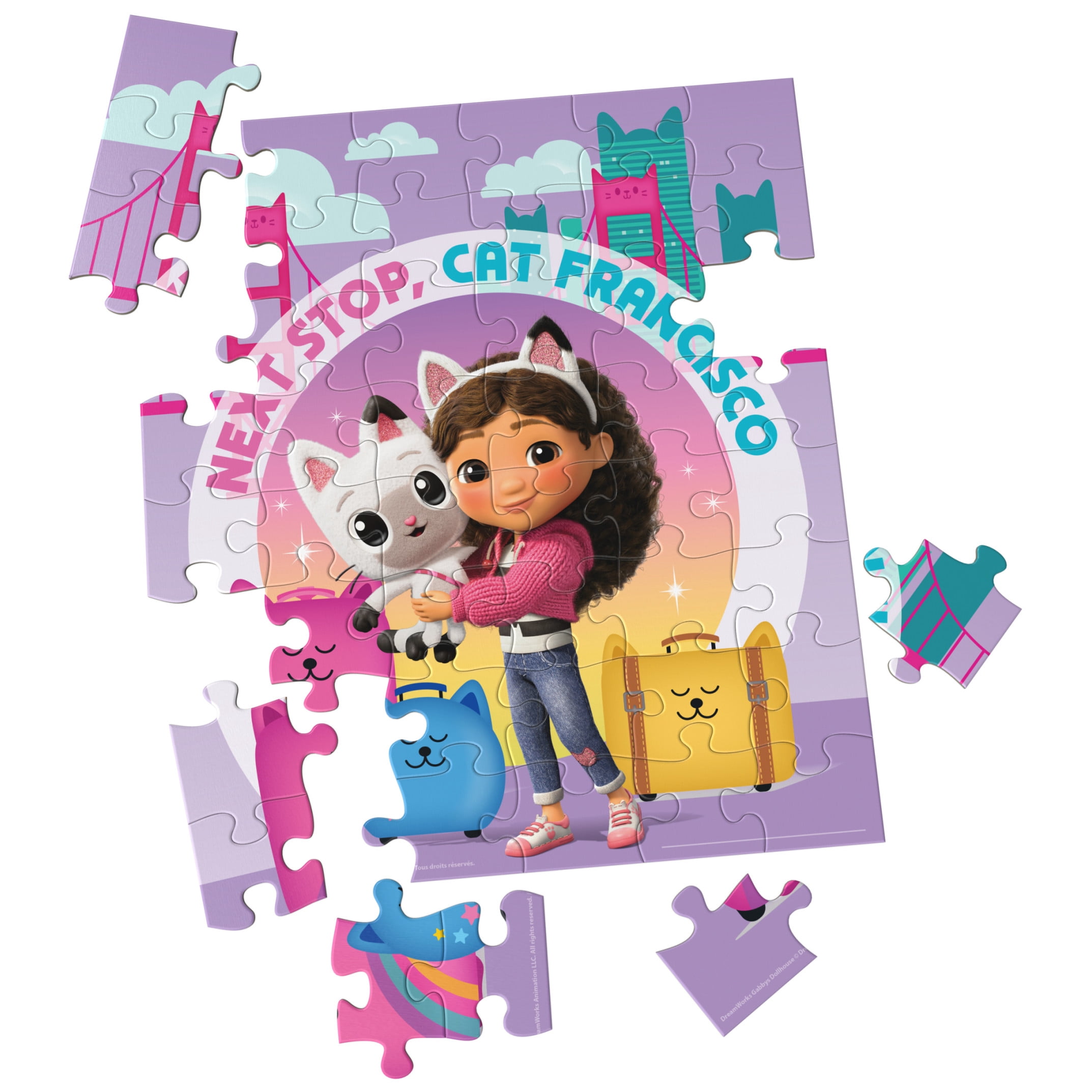 Spin Master Games Gabby's Dollhouse Puzzle, 24 Pieces, for Ages 3 and up