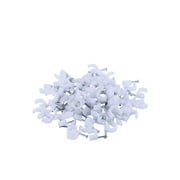XINCA Nail Clamp for Round Cable 6 mm Wall Tack for Ethernet Cable Cat 6 Cables White Cable Clip Pack of 100pcs