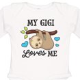 thumbnail image 4 of Inktastic My Gigi Loves Me with Sloth and Hearts Boys or Girls Long Sleeve Baby Bodysuit, 4 of 5