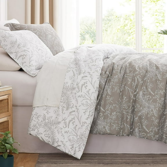 Winter Brush Print Ultra-Soft & Supreme Quality Reversible Comforter Set