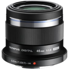 Olympus M.ZUIKO DIGITAL 45mm f/1.8 Fixed Focal Length Lens for Micro Four Thirds