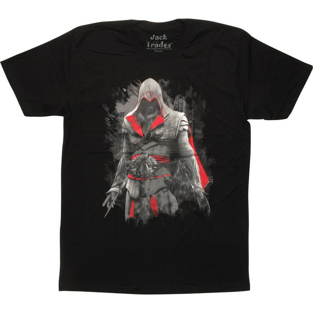 Assasin's Creed - Assassins Creed Ezio Auditore Black T-Shirt Sheer ...
