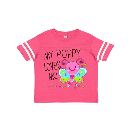

Inktastic My Poppy Loves Me- cute dragonfly Gift Toddler Boy or Toddler Girl T-Shirt