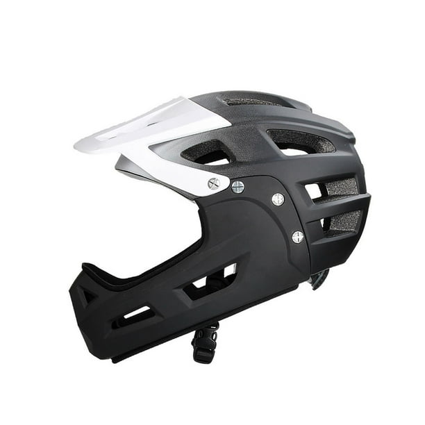 Casco de bicicleta para adultos con visera solar, casco deportivo para exteriores, cómodo y blanco negro