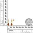 thumbnail image 6 of Gem Stone King 14K Yellow Gold Ecstasy Mystic Topaz and Lab Grown Diamond Earrings for Women | 3.05 Cttw | Gemstone November Birthstone | Oval 8X6MM, 6 of 6