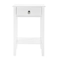 UBesGoo Easy Assemble Modern White Bedside Table with Storage Drawers