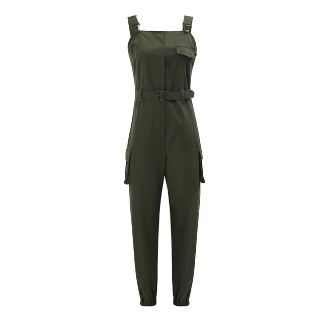 Mono de mujer VISgogo de color liso con cintura, mono sin mangas con cuello cuadrado, S-XXXL VISgogo moda