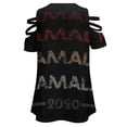 thumbnail image 5 of Kamala Harris 2020 Vintage Style Womens Summer V Neck Zipper Top Short Sleeve T Shirt Off Shoulder Top Casual Classy Loose Shirts, 5 of 7