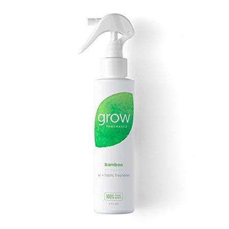 Grow Fragrance - Certified 100% Plant Based Air Freshener + Fabric Freshener Spray  Made with All Natural Essential Oils  Bamboo Scent  5 oz.