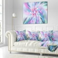 thumbnail image 3 of Designart Exotic Light Blue Flower Petal Dance - Floral Throw Pillow - 16x16, 3 of 5