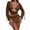 c002Brown, variant on Women's 4 Piece Swimsuit Halter Triangle Bikini Set with Sheer Mesh Cover Ups Beachwear Fashion White M