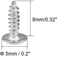 thumbnail image 3 of Wqlpp-2 .3x8mm Vis Auto-Tapotantes Tête de Poêle Phillips avec Vis de Rondelle Attaches en Acier Inoxydable 304 Boulons 50 Pcs, 3 of 4