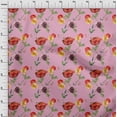 thumbnail image 3 of oneOone Cotton Cambric Light Pink Fabric Flower & Leaves Watercolor Fabric For Sewing Print Craft Fabric By The Yard 56 Inche Wide, 3 of 4
