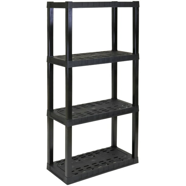 Hyper Tough 56" H x 14" D x 30" W 4 Shelf Plastic Garage Shelves