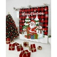 thumbnail image 5 of Christmas Santa Shower Curtain, XmasTree Snowman Snowflake Red Plaid Waterproof Fabric Shower Curtains with 12 Hooks, Bathroom Curtain Set for Bathroom Accessories Decor, 72 x 96 Inches, 5 of 9