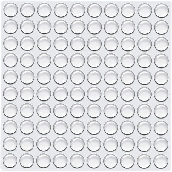100PCS Clear Rubber Feet, Small Self Adhesive Pads, Sticky Rubber Dots, Non-Slip Cabinet Stoppers, Furniture Buffers — Hemispherical Silicone Pads for Door Furniture