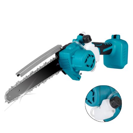8 Inch Brushless Electric Saw 2000W High Power Cordless Chainsaw Garden Cutting Trimming Tool Chainsaw ,2 IN 1 Trimmer & Edger