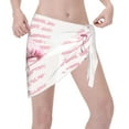 thumbnail image 3 of Disketp Flamingo Women Swimsuit Cover Up Short Chiffon Summer Beach Sarong Bikini Wrap Skirt Bathing Suit, 3 of 7