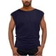 thumbnail image 1 of Camiseta de Ocio de los Hombres, Top sin Mangas de Ajuste Suelto Versátil en Color Sólido Estilo Delgado para Diario Y Negocios Casual, Blusa Cómoda, 1 of 6