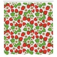 thumbnail image 3 of Ambesonne Spring Shower Curtain, Floral Strawberry Scene, 69"Wx75"L, Green Red, 3 of 3