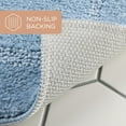 thumbnail image 6 of TOWN & COUNTRY EVERYDAY Ultra Plush Solid Tufted Border Bath Mat, Soft and Absorbent Tufted Floor Mat, Non-Slip Backing, Machine Washable, Blue, 20"x32", 6 of 13