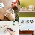 thumbnail image 4 of 10 Pcs Copeaux de Bois Ronds Naturels Tranche de Bois Graffiti Matériel de Graffiti Diy, 4 of 8