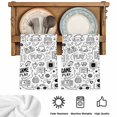 thumbnail image 6 of Video Game Kitchen Towels Set of 2, Black White Game Controller Monochrome Soft Microfiber Dish Towels, Absorbent Quick-Dry Washable Dishcloths for Kitchen Cleaning, Drying Dishes, 18x28 Inches, 6 of 9