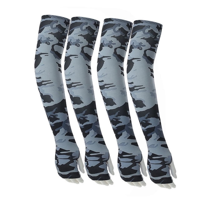 Mangas de protección solar UV para brazos, mangas refrescantes de seda helada para cubrir el brazo para mujeres y hombres, suministros para actividades al aire libre de verano, 4 Uds.