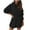 Black, variant on EDFBUYKRS Female Long Sleeve Hoodie Women's Street Fashion Long Sleeve Hooded Zipper Sweatshirt Dress Casual Solid Color Warm Top for Everyday Wear Xxl