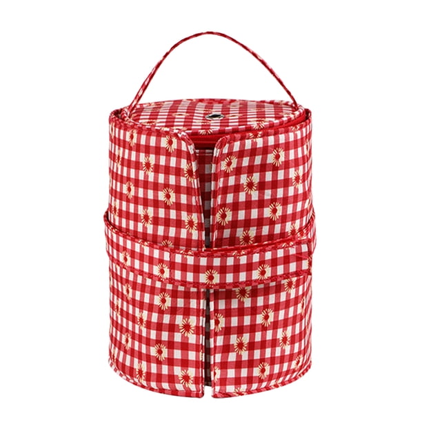 GOOHOCHY Bolsa para herramientas de tejido, bolsa para guardar hilo, bolsa portátil para crochet, bolsa para agujas de coser, bolsa para guardar agujas de crochet.