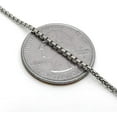 thumbnail image 3 of 14K White Gold 1.5mm Round Box Chain, FREE Microfiber Cloth, Rolo Link Mens Womens Necklace, Giorgio Bergamo, 3 of 6