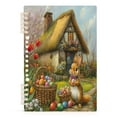 thumbnail image 2 of WOBOGO Easter Cozy Straw House Notebook College Horizontal Grid Paper Ink Spill Resistant Water Resistant Cover 8.3x5.7x0.4in, 2 of 8