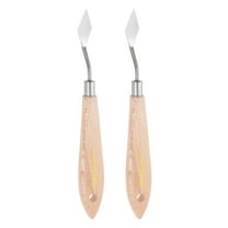 Uxcell 2 Pieces No.1 Painting Palette Knife Stainless Steel Pointy Spatula Pallet Knife for Acrylic Paint
