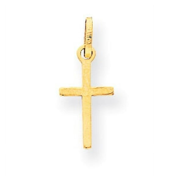 14k Yellow Gold Small Cross Charm Pendant