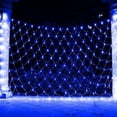 thumbnail image 4 of Morttic Christmas Lights, LED Christmas Net Lights Outdoor, Waterproof Christmas Net Lights, 200 LED 9.8 FT x 6.6 FT 8 Modes Plug in, Decor for Bushes Garden Party Xmas Tree (Blue), 4 of 8