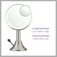 thumbnail image 3 of Conair Lighted Makeup Mirror, LED Vanity Mirror, 1X/10X Magnifying Mirror with Handheld Feature, Corded or Cordless in Brushed Nickel, 3 of 10