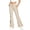 Beige, variant on School Uniform Pants For Girls Formal Flared Leg Pull On Chino Elastic Waist Slim Fit Purple Uniform Pants Back To School Clothes 13-14 Years
