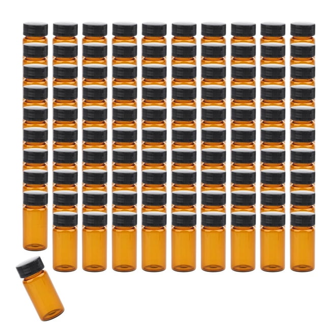 Muestra de de Líquidos Botellas de Vidrio Viales Capacidad de Tapón de Rosca 20 ml Sunnimix Frascos de botellas de laboratorio