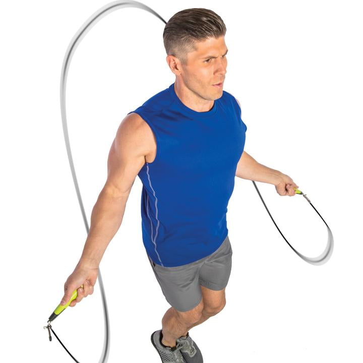 GoFit Speed Training Jump Rope with Padded Foam Grips - Adjustable Pro 9 Foot Rope, Ideal for Boxing, Cardio or Endurance Workout