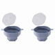 thumbnail image 1 of 2X Tazón de Silicona para Palomitas de Maíz para Microondas, Cubo Plegable para Hacer Palomitas de Maíz con Tapa, Herramienta Plegable para Hornear en la Cocina, Color Gris, 1 of 2