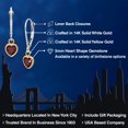thumbnail image 2 of Gem Stone King 14K Two Tone Gold Red Rhodolite Garnet Earrings for Women | 1.10 Cttw | Gemstone January Birthstone | Heart Shape 5MM, 2 of 6