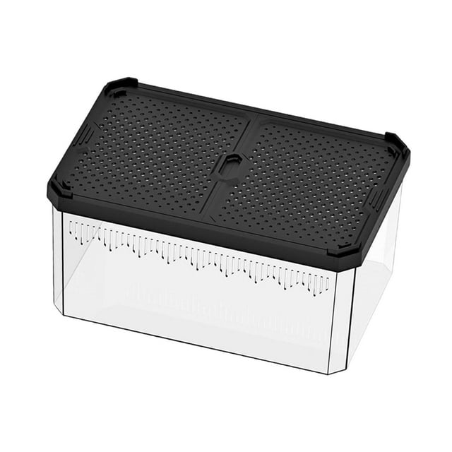 S SERENABLE Reptile Terrarium Breeding Box Carrier Breathable Good Ventilation Cage Tank Transparent for Chameleons Gerbil Snake Silkworm M