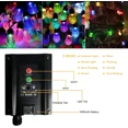 thumbnail image 4 of Guirnaldas de luces solares para exteriores de 6,5 M, 30 LED, luces solares LED multicolores para exteriores IP65 a prueba de agua, 8 modos de luces de cadena para jardín al aire libre para toldo, par, 4 of 5